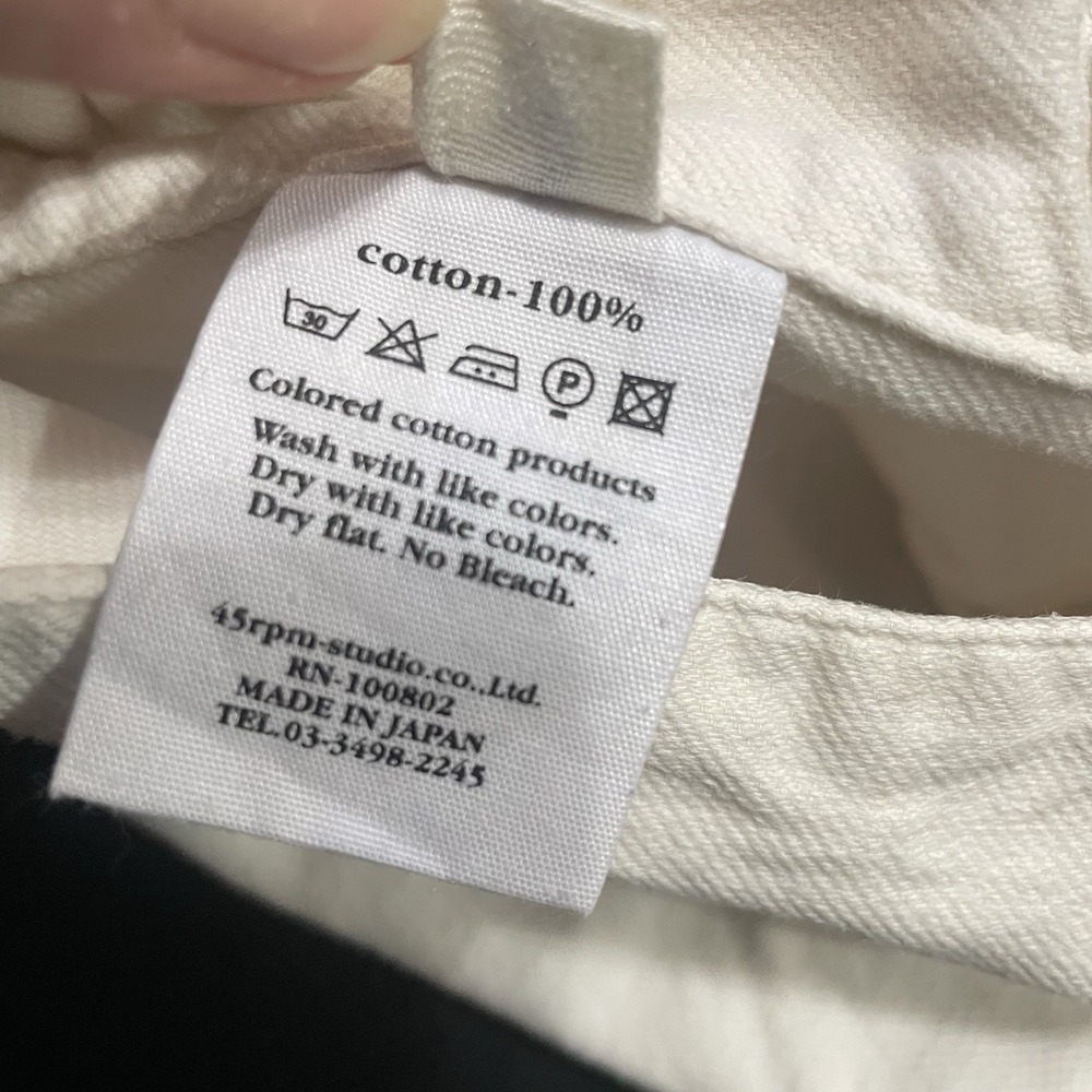 45rpm Woman's Cotton High Waist Relaxed Tapered Pants Size 2 Casual Japanese - Picture 8 of 16
